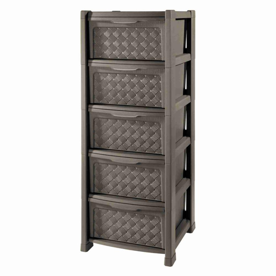 Komoda UH 5-poschodová 38.5X39XH101.5CM hnedá "Arianna" TONTARELLI