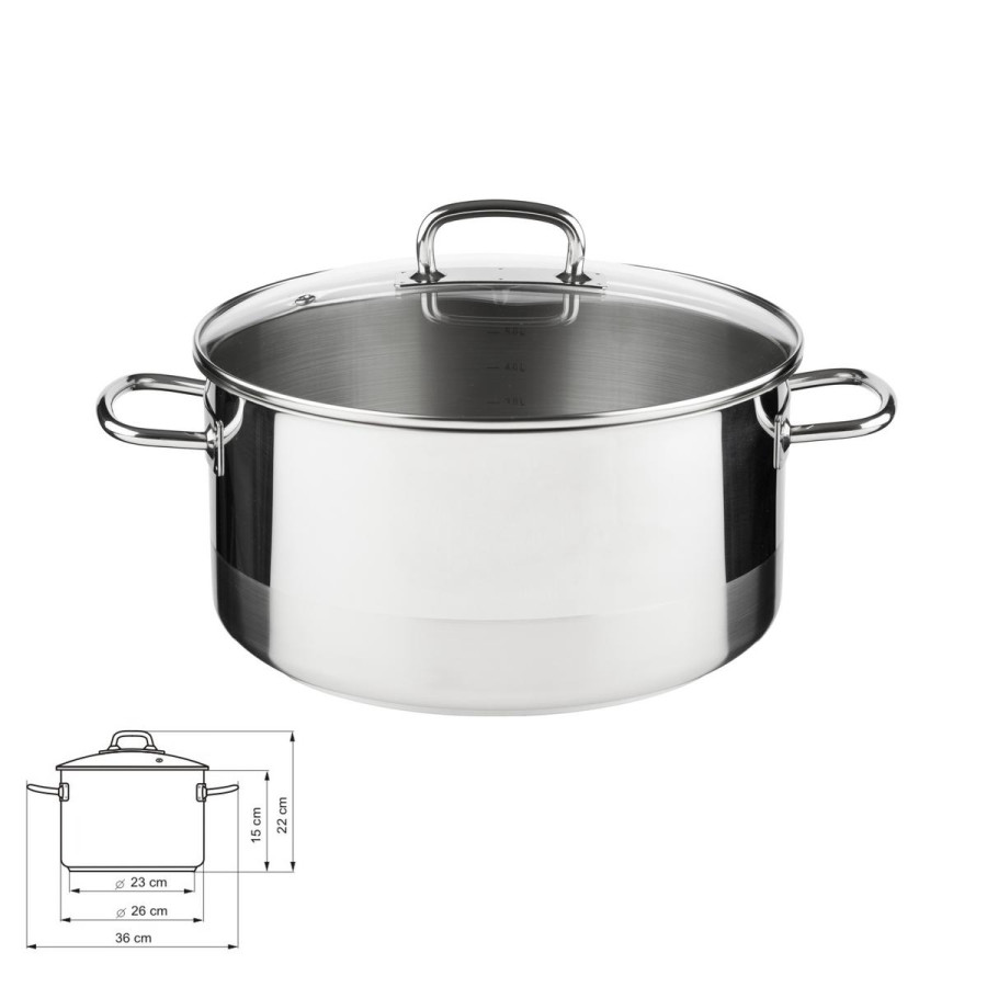 Nerezový hrniec KOLIMAX PROFESSIONAL 6,5 l + sklenená pokrievka (26 cm)