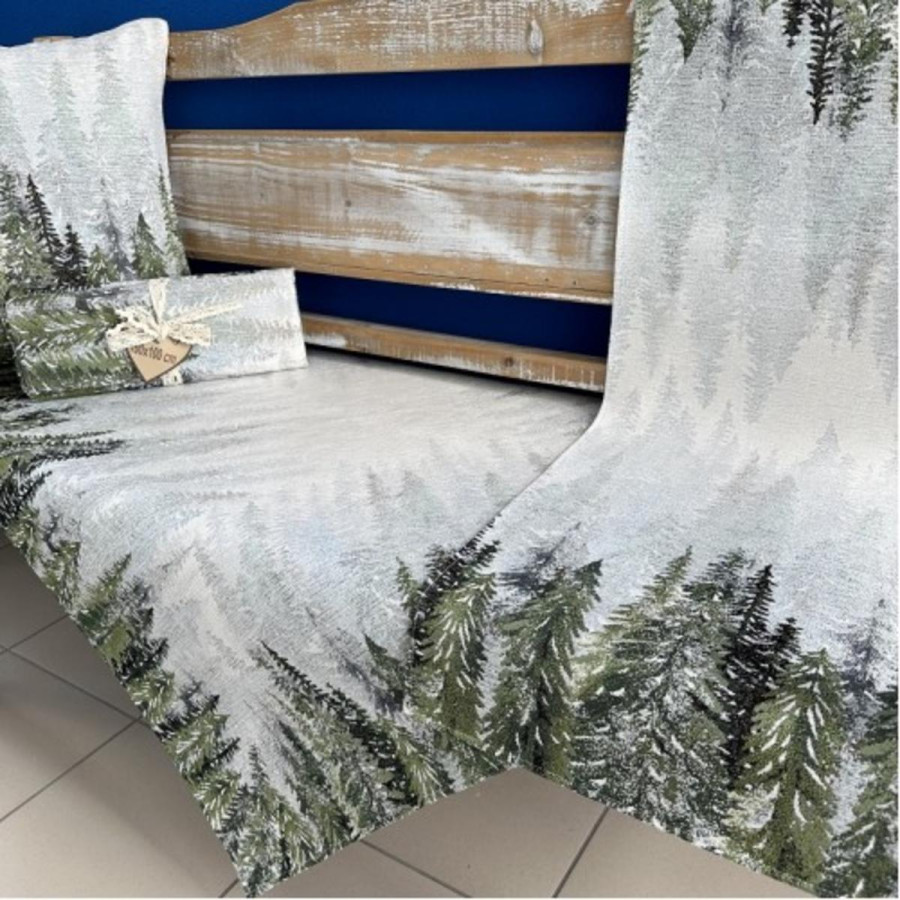 Obrus gobelínový, Vianoce/Zima LES, 100x100cm