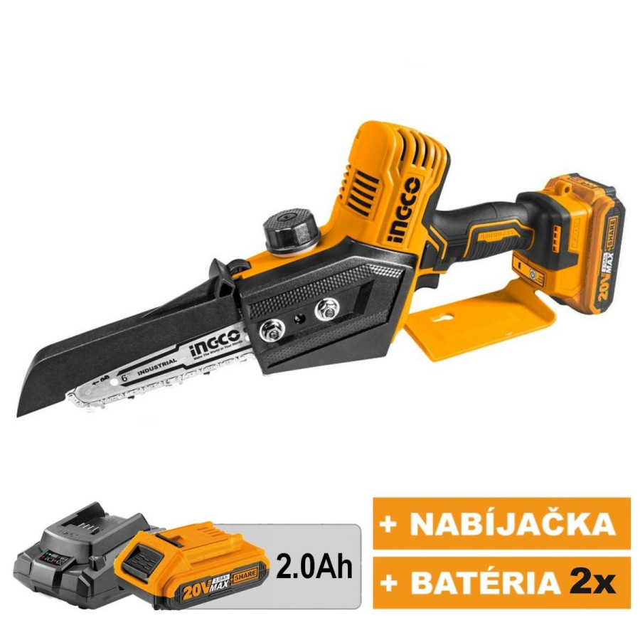 Píla reťazová Li-Ion MINI CGSLI20682 INGCO AKU 20V KIT P20S