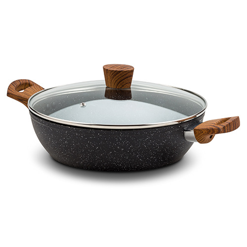Kastról + pokrievka 28cm čierny Nature NAVA