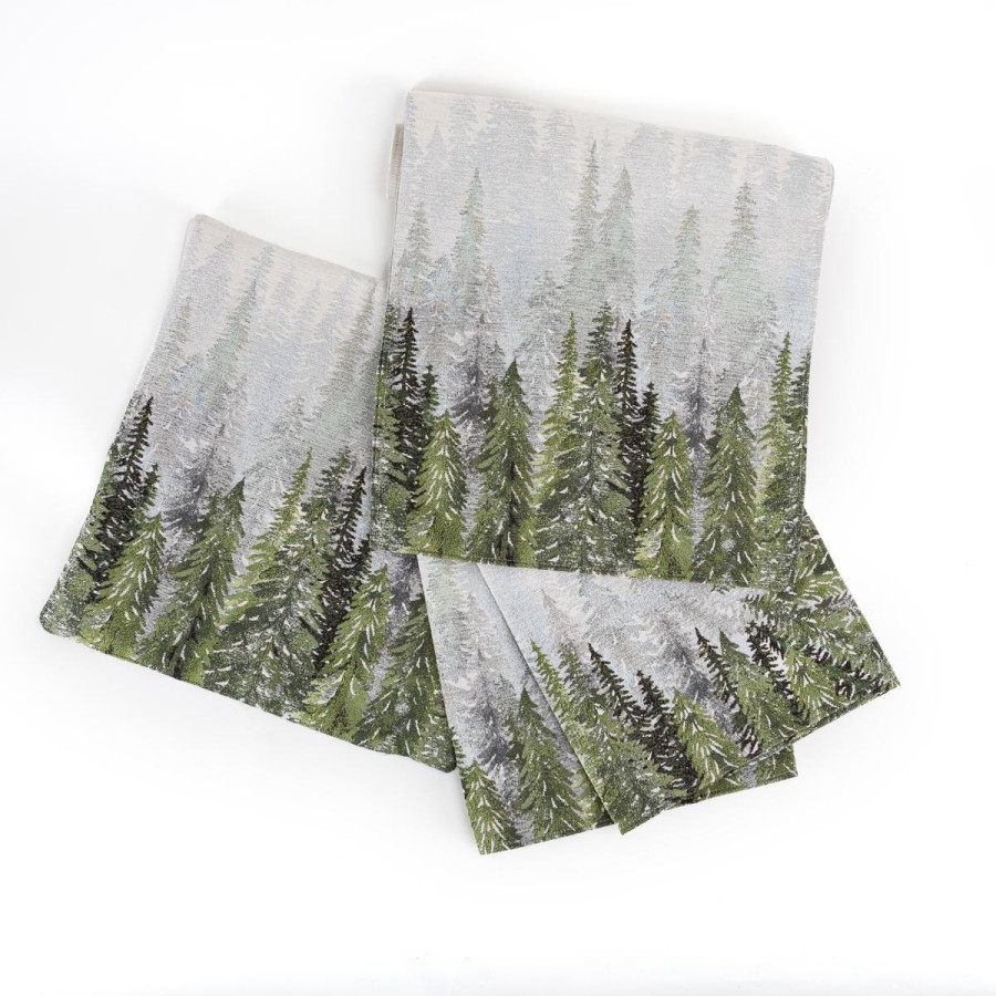 Obrus gobelínový, Vianoce/Zima LES, 45x140cm