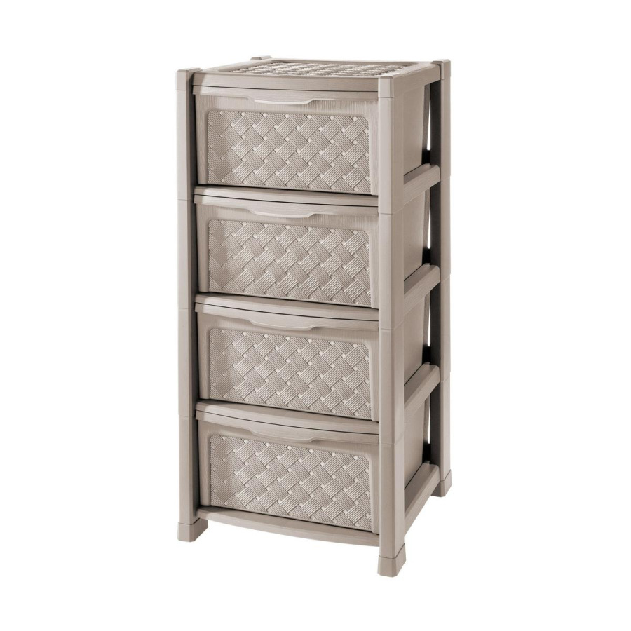 Komoda UH 4-poschodová 38.5X39XH82.5CM moka "Arianna" TONTARELLI