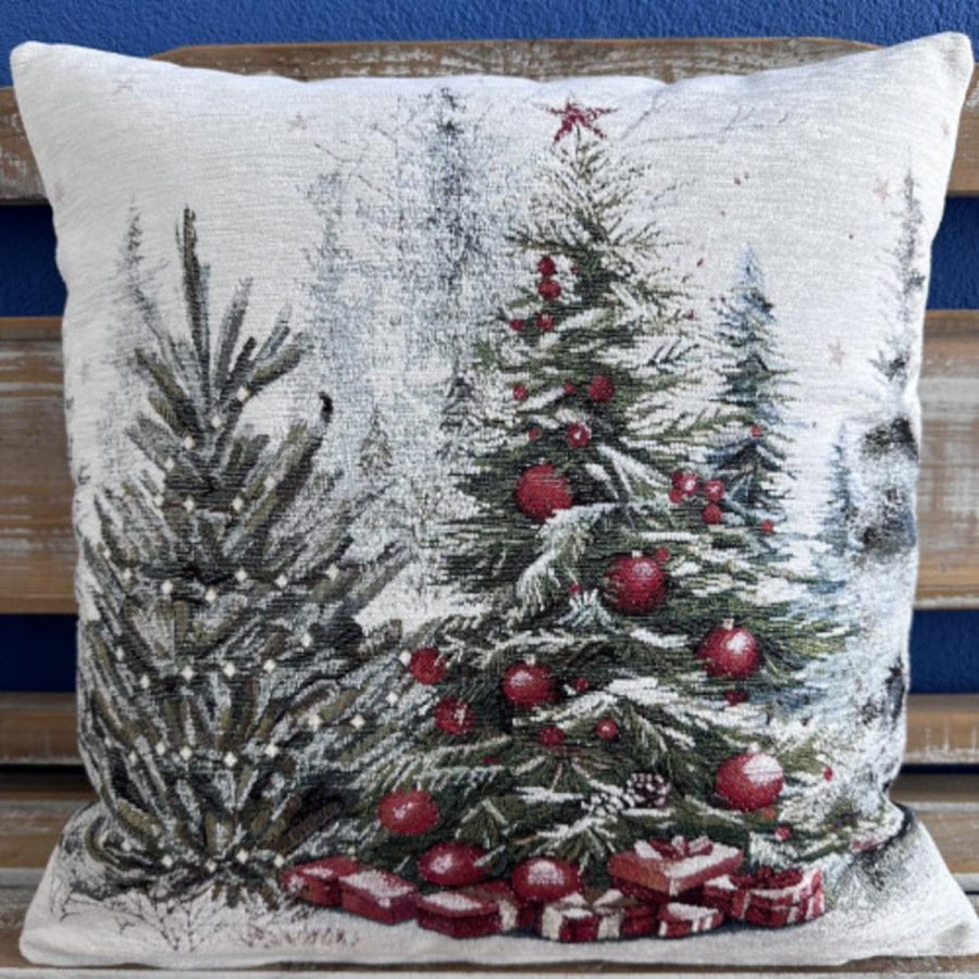Obliečka na vankúš Vianoce ŠTEDRÝ STROMČEK 42 × 42 cm / gobelínová