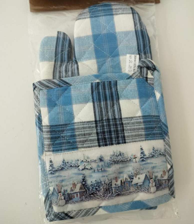 Chňapka a podložka kuchynská, Vianoce ZIMNÁ KRAJINA