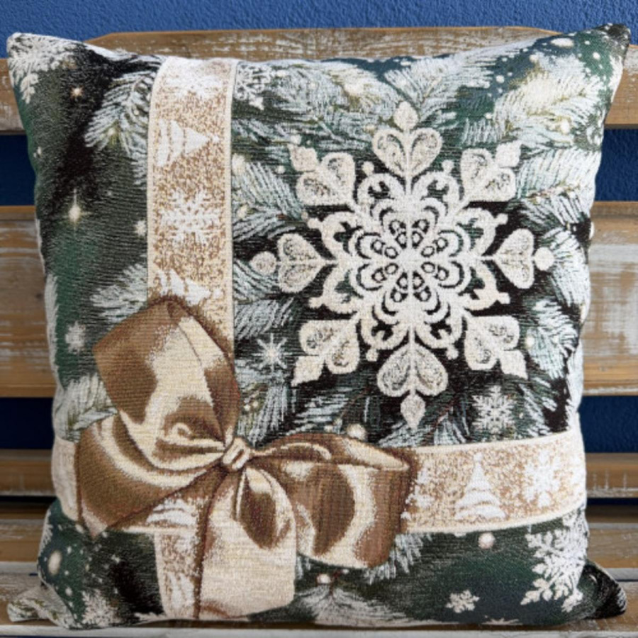 Obliečka na vankúš DARČEKOVÉ VIANOCE 42 × 42 cm / gobelínová