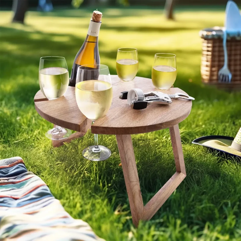 Pikniková tácka-stolík MANGO pr. 39,5 cm, v. 24,5 cm 1