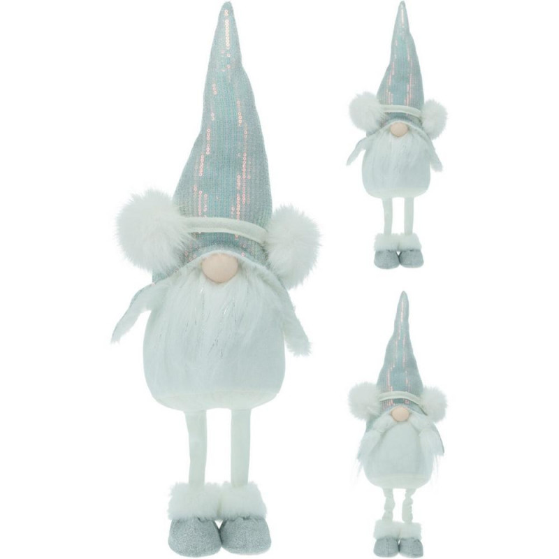 Postavička škriatok 51 cm strieborný mix