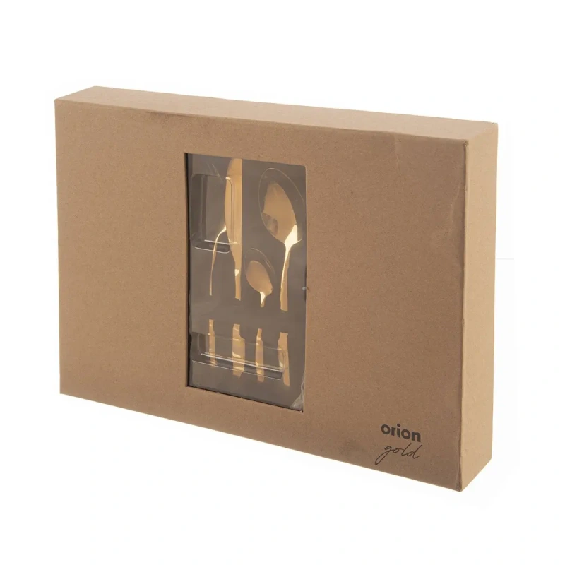 Jedálenské príbory GOLD – luxusná 24-dielna nerezová sada v zlatom prevedení 5