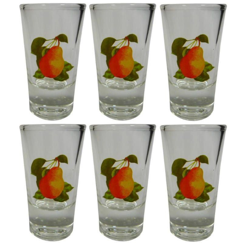 Pohár 30ml štamprlík 6ks hruška