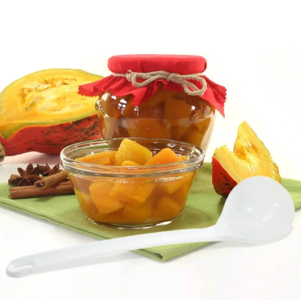 Plastová naberačka 28 × 8,5 cm – naberačka s možnosťou zavesenia (biela/smotanová) 3