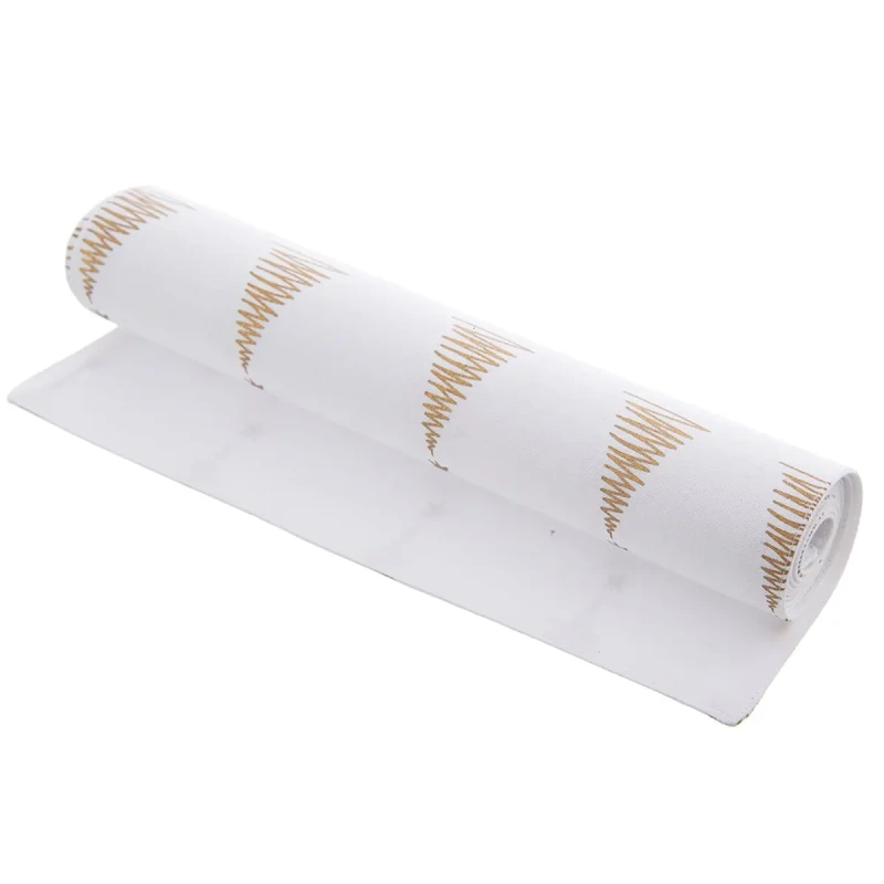 Behúň na stôl STROMČEK 130 × 32 cm / biely so zlatým motívom / bavlna 4