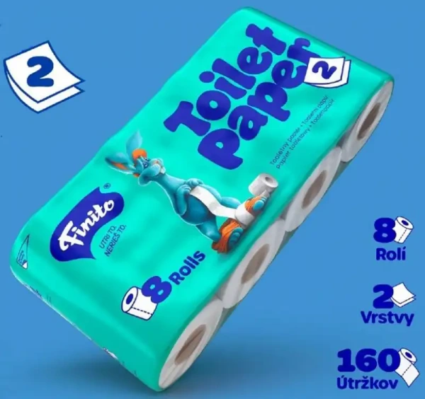 Papier toaletný FINITO 18m, 2-vrstvový 8ksPapier toaletný FINITO 18m, 2-vrstvový, 8ks