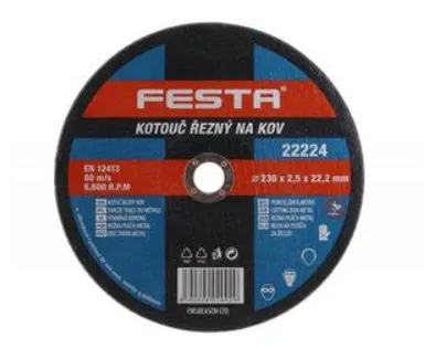 Kotúč rezný kov 230x2,5,2x22,2mm FESTA