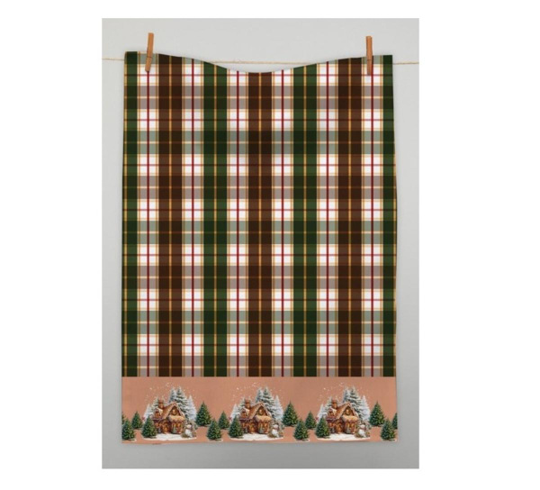 Utierka kuchynská bavlnená tkaná Vianoce DOMČEK 3ks, 50x70cm, 270 g/m2