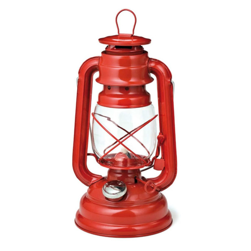 Lampáš kovový červený PARTY 25cm, petrolejový, podla EN 14059 KLC