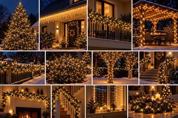 Vianočná svetelná reťaz 1800 LED / extra teplá biela / 36 m / časovač / IP44 1
