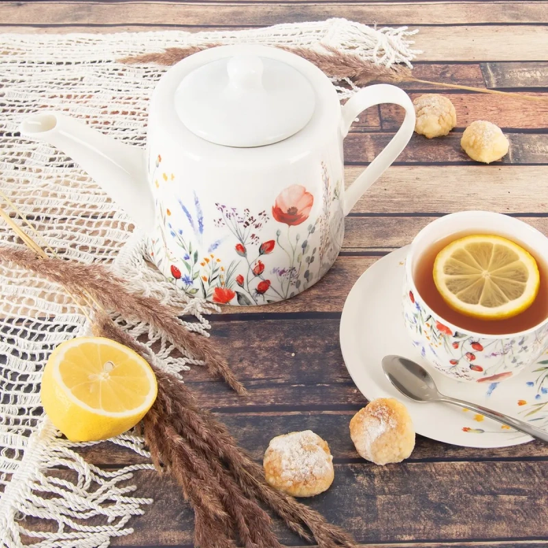 Kanvica MAK 1 l – porcelánová kanvica s dekorom maku 1