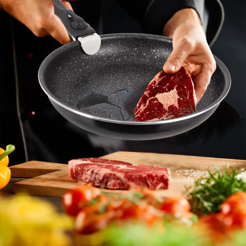 Nepriľnavá panvica GRANDE COMBI 26 cm bez rukoväti – PFLUON GRANIT, indukcia, rúra 4