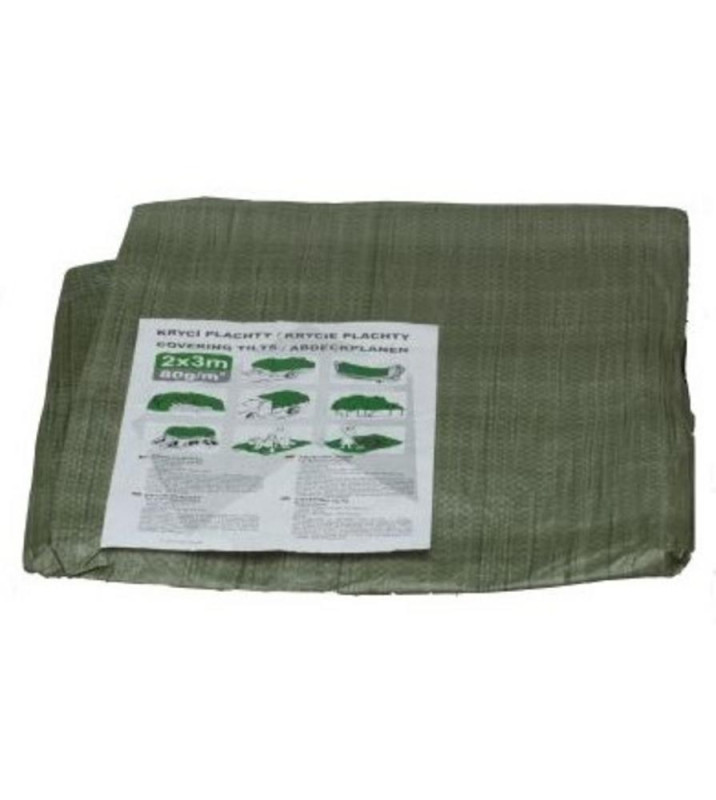 Plachta krycia 10x15 m zelena s okami ŠTANDARD