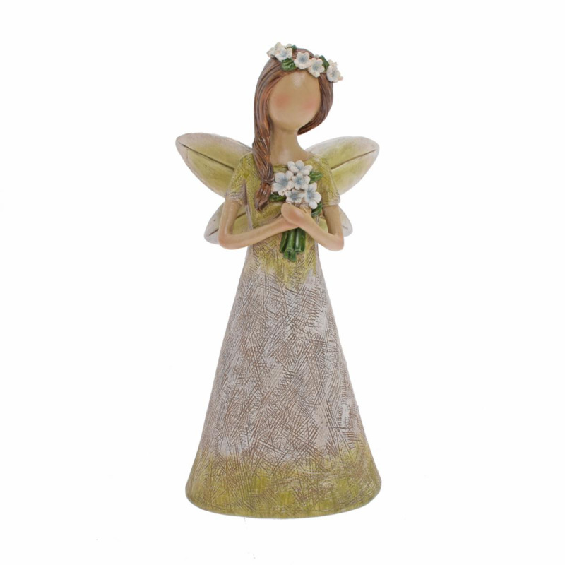 Postavička víla 25 cm poly bielo-zelená