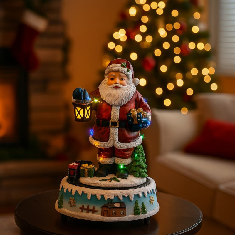 Dekorácia vianočná Santa / Stromček LED 22 cm mix 1