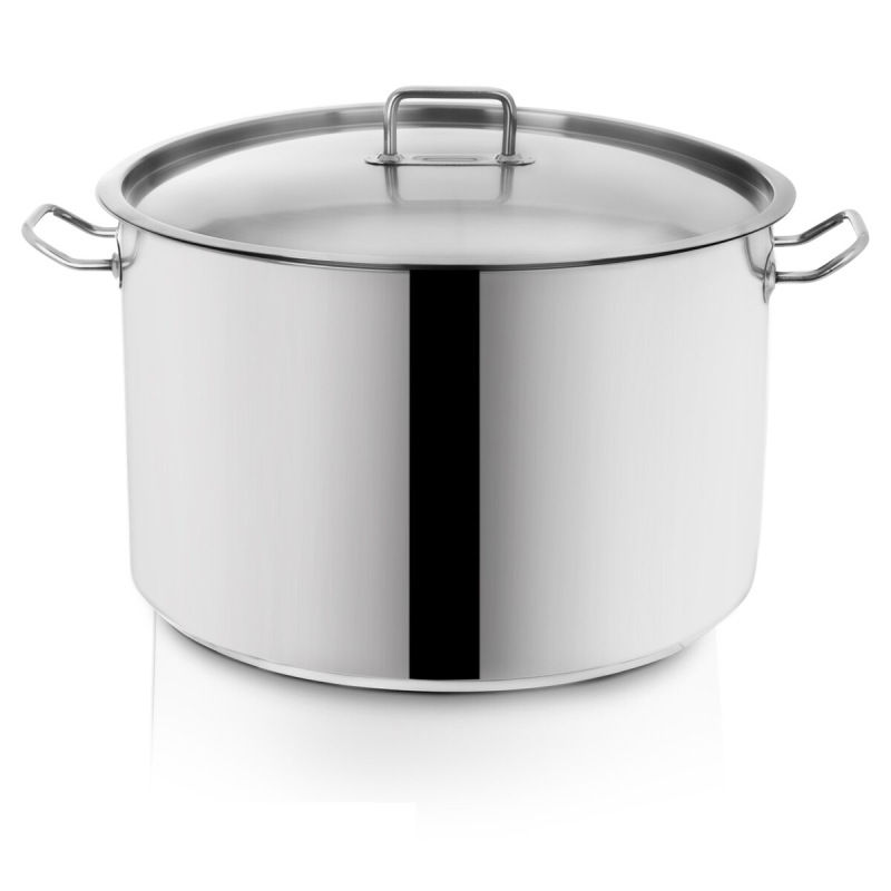 Nerezový kastról STOCK 30 l s pokrievkou – Ø 40 cm, indukcia