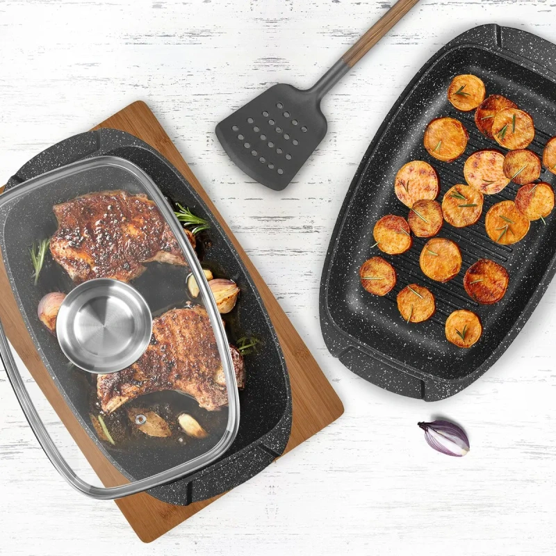 Obojstranný pekáč GRANDE Aroma 39 × 22 cm – nepriľnavý, indukcia 4