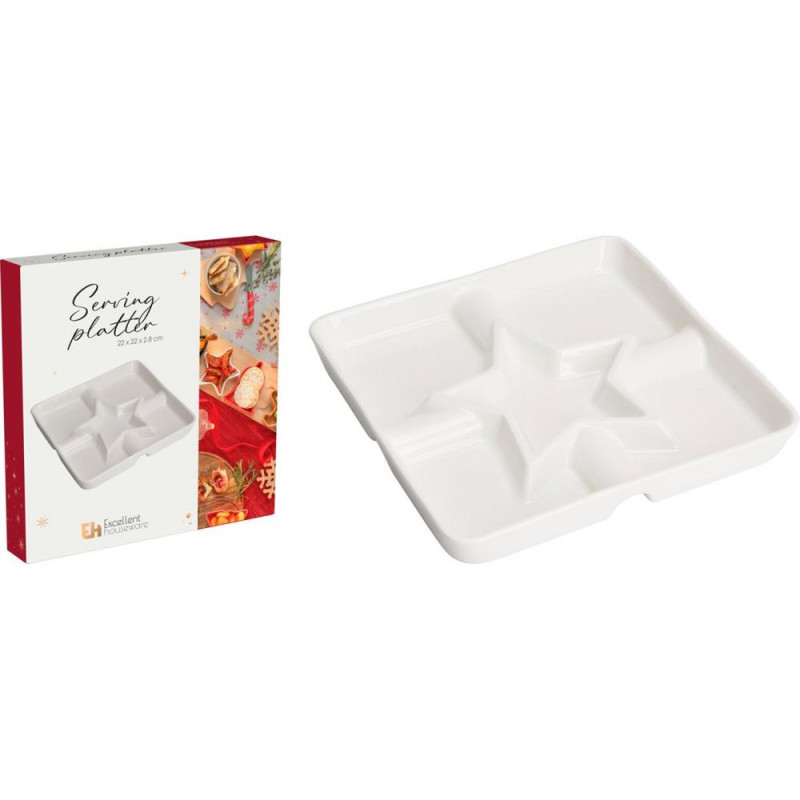 Miska servírovacia hviezda 22x22 cm porcelán