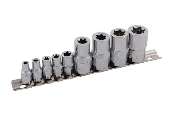 Hlavica - orech torx 1/2",3/4" E5-E18 sada 9ks