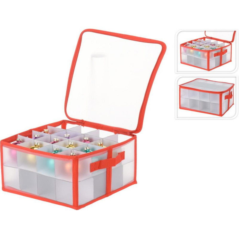 Úložný box na vianočné dekorácie – 34x34x17 cm, 32 priečinkov
