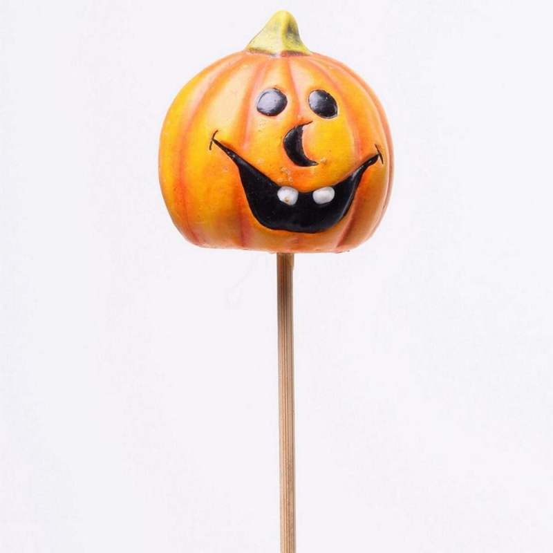 Ozdoba zapichovacia tekvica 5,5x2,5x5 cm keramika