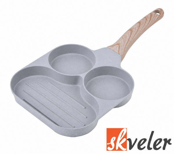 Panvica 3 - dielna 18cm cream line Skveler