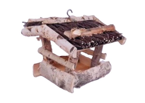 Drevené krmítko pre vtáky 19 × 25 × 18 cm záhradné kŕmidlo pre vtáctvo