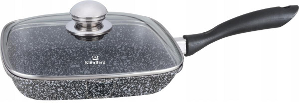 Panvica alu grilovacia s pokrievkou sivá 28x28 cm