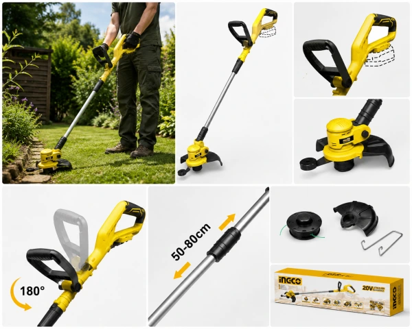 Aku strunový vyžínač PROKIN GT-L0118 18 V | Záber 30 cm 2