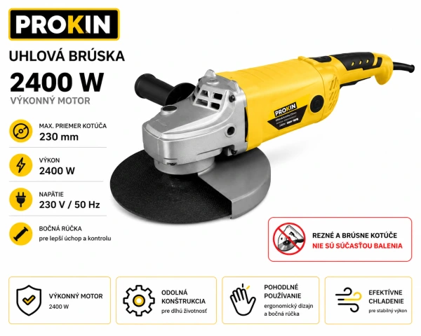 Uhlová brúska PROKIN SF7C224-T2 230 mm 2400 W 1