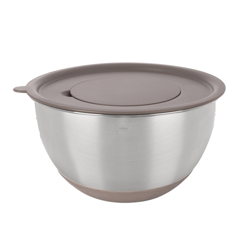 Šľahacia misa s vekom BEIGE pr. 21,7 cm