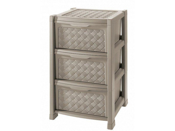 Komoda UH 3-poschodová 38.5X39XH63.5CM moka "Arianna" TONTARELLI