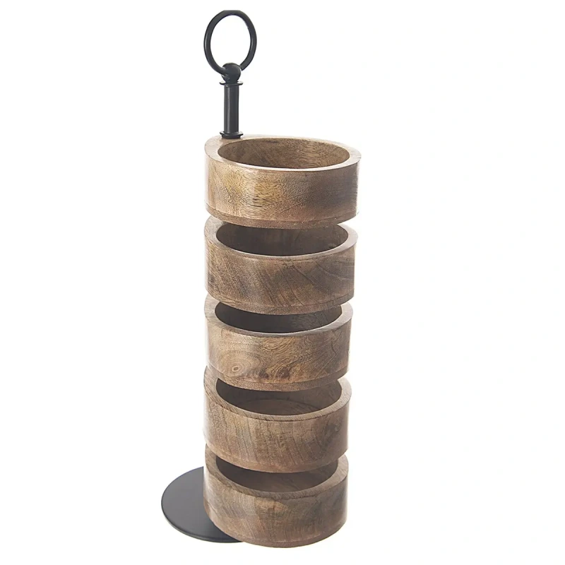 Servírovací stojan MANGO – 5 poschodí | drevený stojan na snacky a pochutiny 2