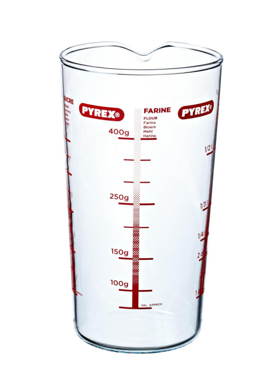 Odmerka 0,5L, 9x17cm, sklo číre PYREX