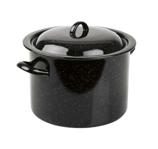 Hrniec smalt+pokr. 40 cm/40.5L VP čierny prskaný KLC
