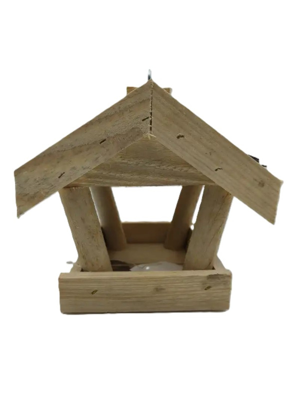 Drevené krmítko pre vtáky 19 × 25 × 18 cm záhradné kŕmidlo pre vtáctvo 1