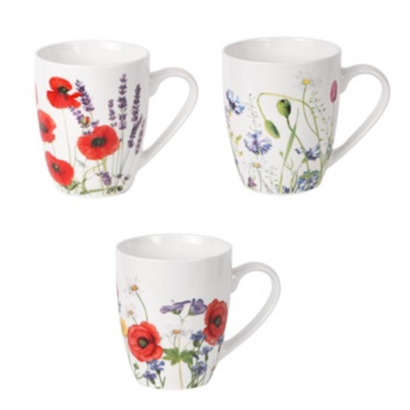 Hrnček porcelánový 360ml MAKY mix dekorov Mak