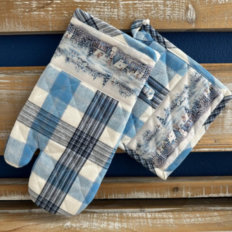 Chňapka a podložka kuchynská, Vianoce ZIMNÁ KRAJINA