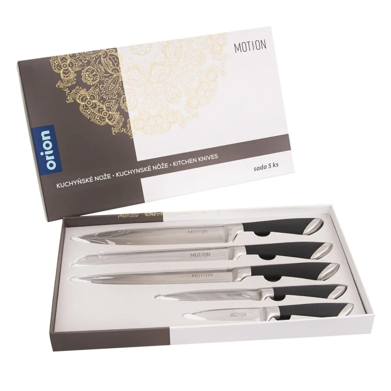 Kuchynský nôž Motion – súprava 5 nožov z nerezovej ocele s ergonomickou rukoväťou 7