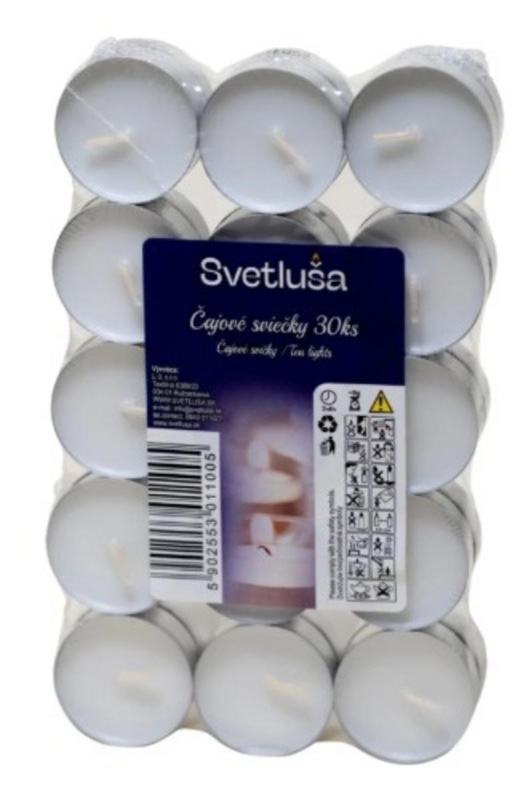 Sviečka čajová 30x9g SVETLUŠA