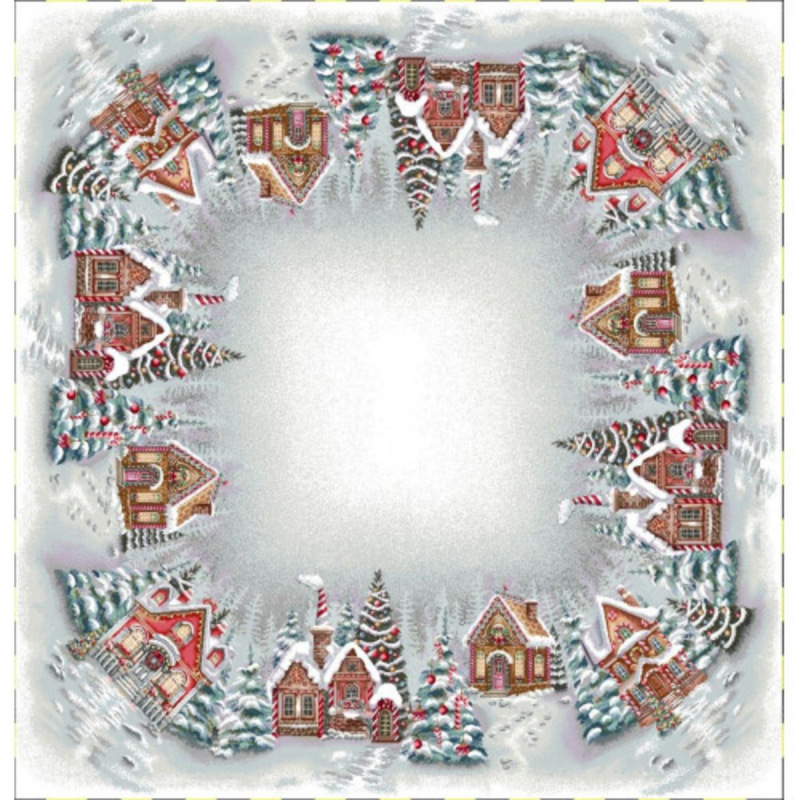 Obrus gobelínový, Vianoce CANDY CANE, 100x100cm