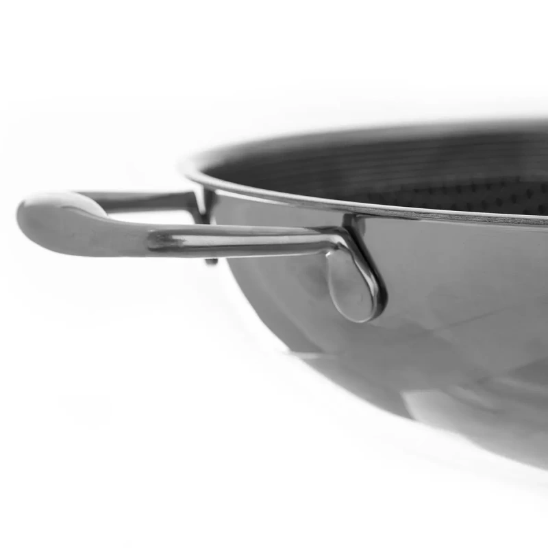 WOK panvica COOKCELL 28 cm – nerezová 3-vrstvová, nepriľnavá, na indukciu 4