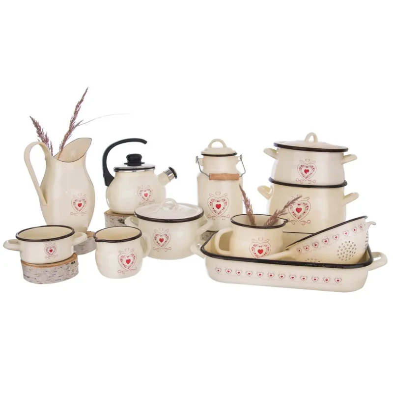 Smaltovaný pekáč s ušami – dekor TONČA 37,5 × 24,5 cm 1